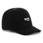 Baby Boys Black Logo Cap, 1, hi-res