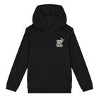 Boys Black Logo Hooded Top, 1, hi-res