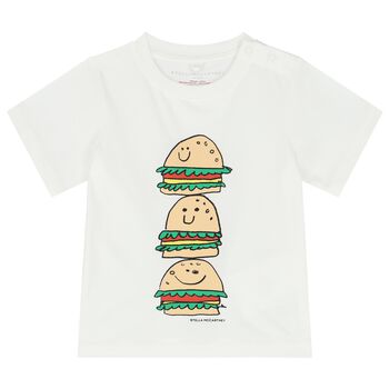 Younger Boys Ivory Burger T-Shirt