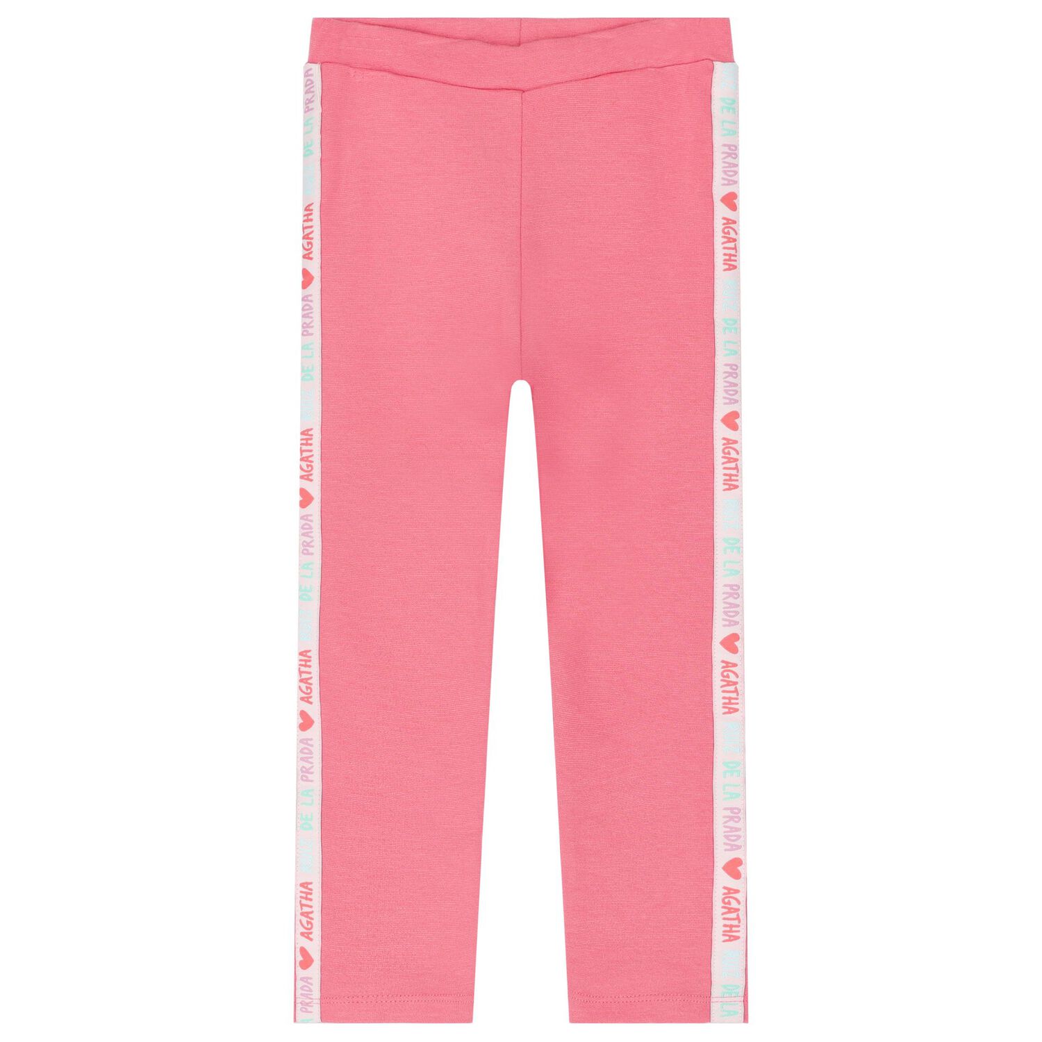 Girl Pink Hear Logo Leggings Set, 1, hi-res image number null
