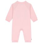 Baby Girls Pink Logo Romper, 2, hi-res