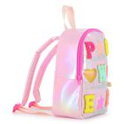 Girls Pink Patches Backpack, 1, hi-res