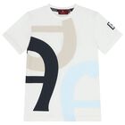 Boys White Logo T-Shirt, 1, hi-res