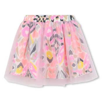 Girls Pink Abstract Skirt