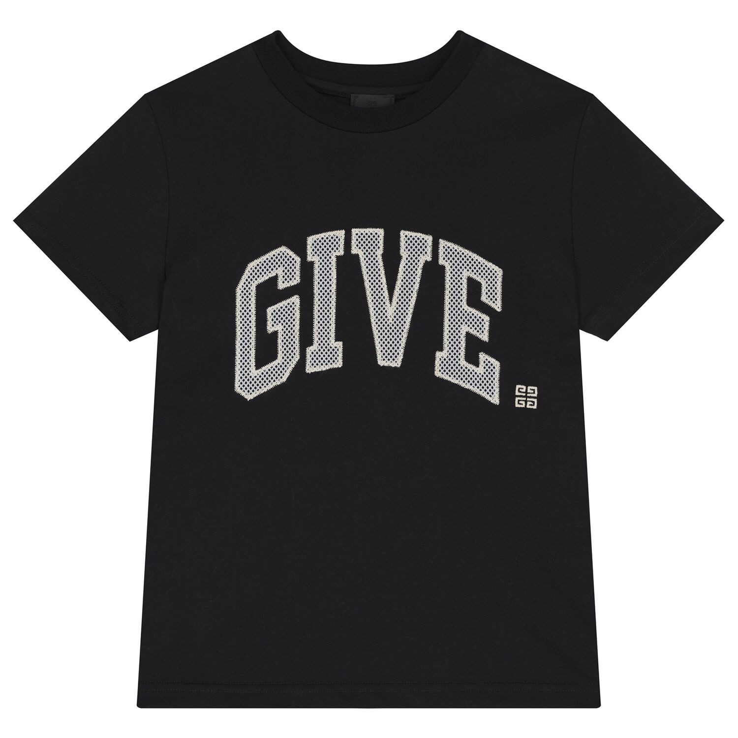 تيشيرت اولاد بالشعار باللون الاسود , 1, hi-res