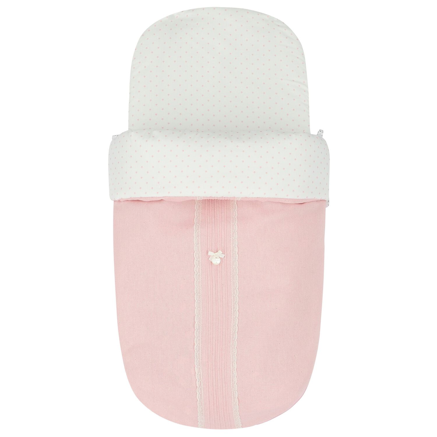 Girls Pink & White Stars Baby Pram Nest, 1, hi-res image number null