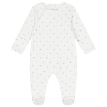 White Silver Moon Babygrow