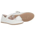 حذاء للبنات مزين بالزهور باللون الابيض , 1, hi-res