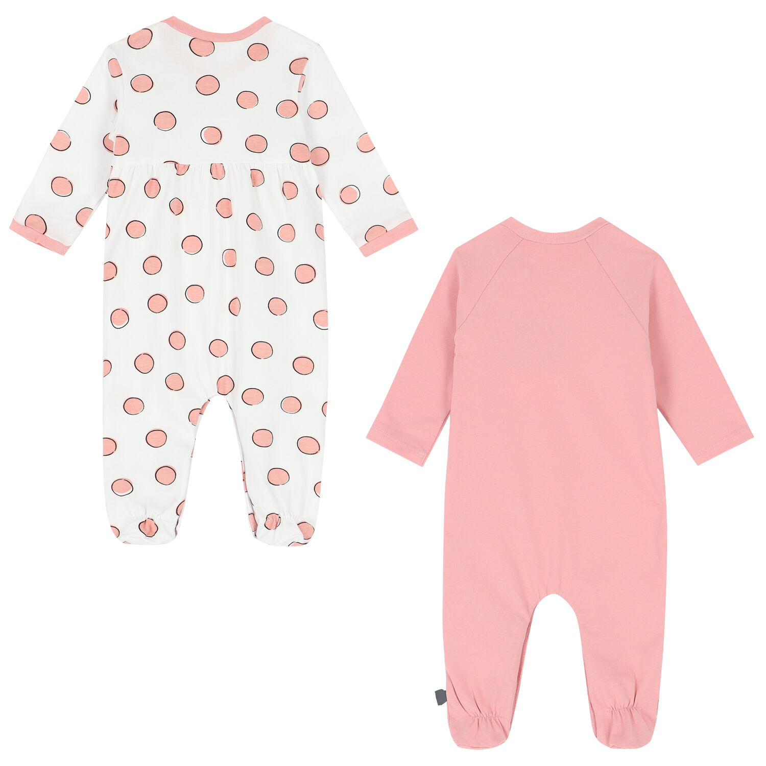 Baby Girls Pink & White Babygrow, 1, hi-res image number null