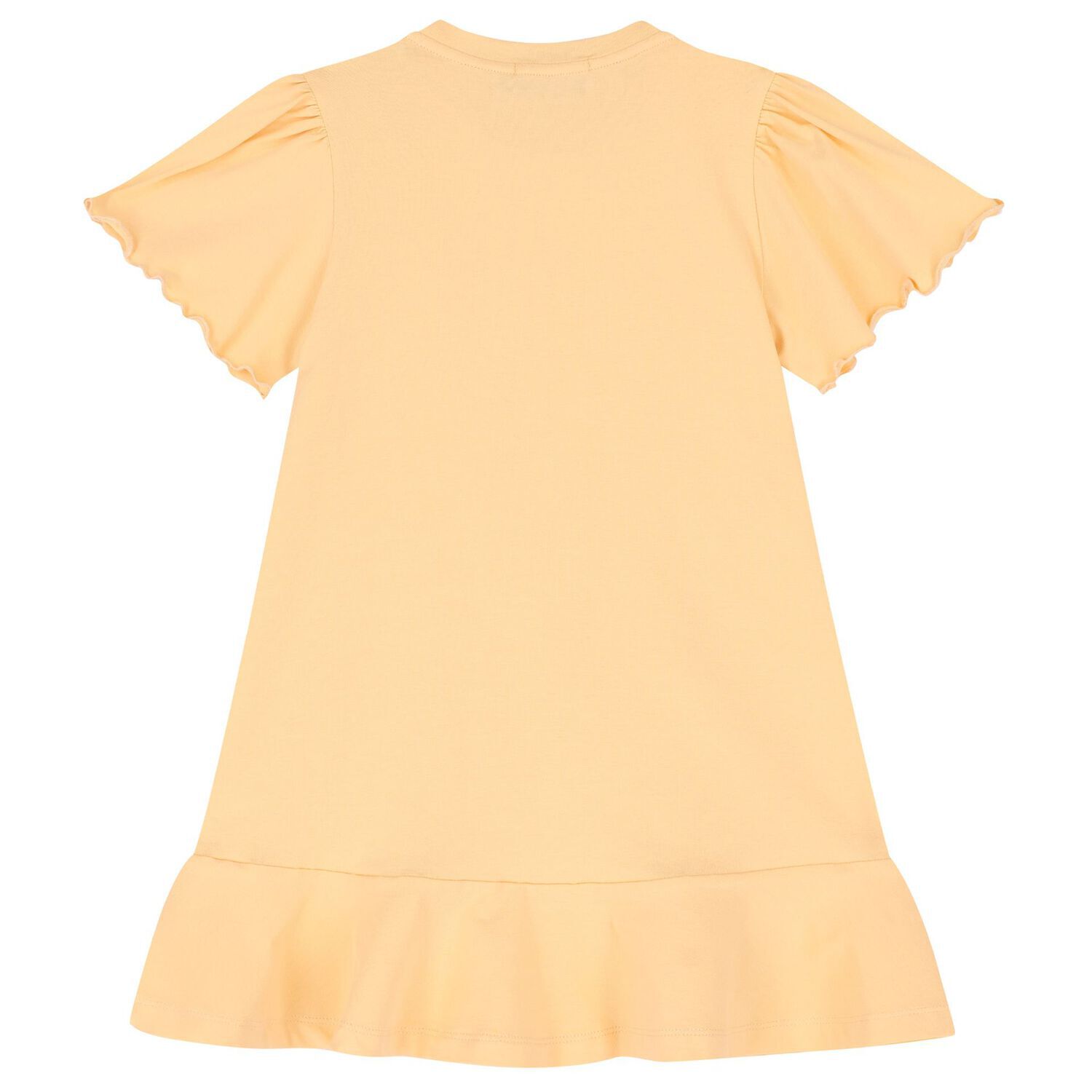 فستان بنات بالشعار  باللون البرتقالي, 2, hi-res