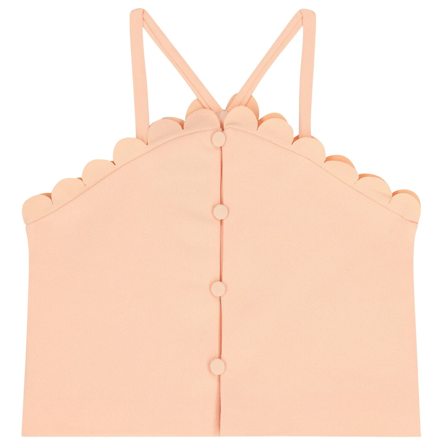 Girls Orange Flower Crepe Shorts Set, 1, hi-res