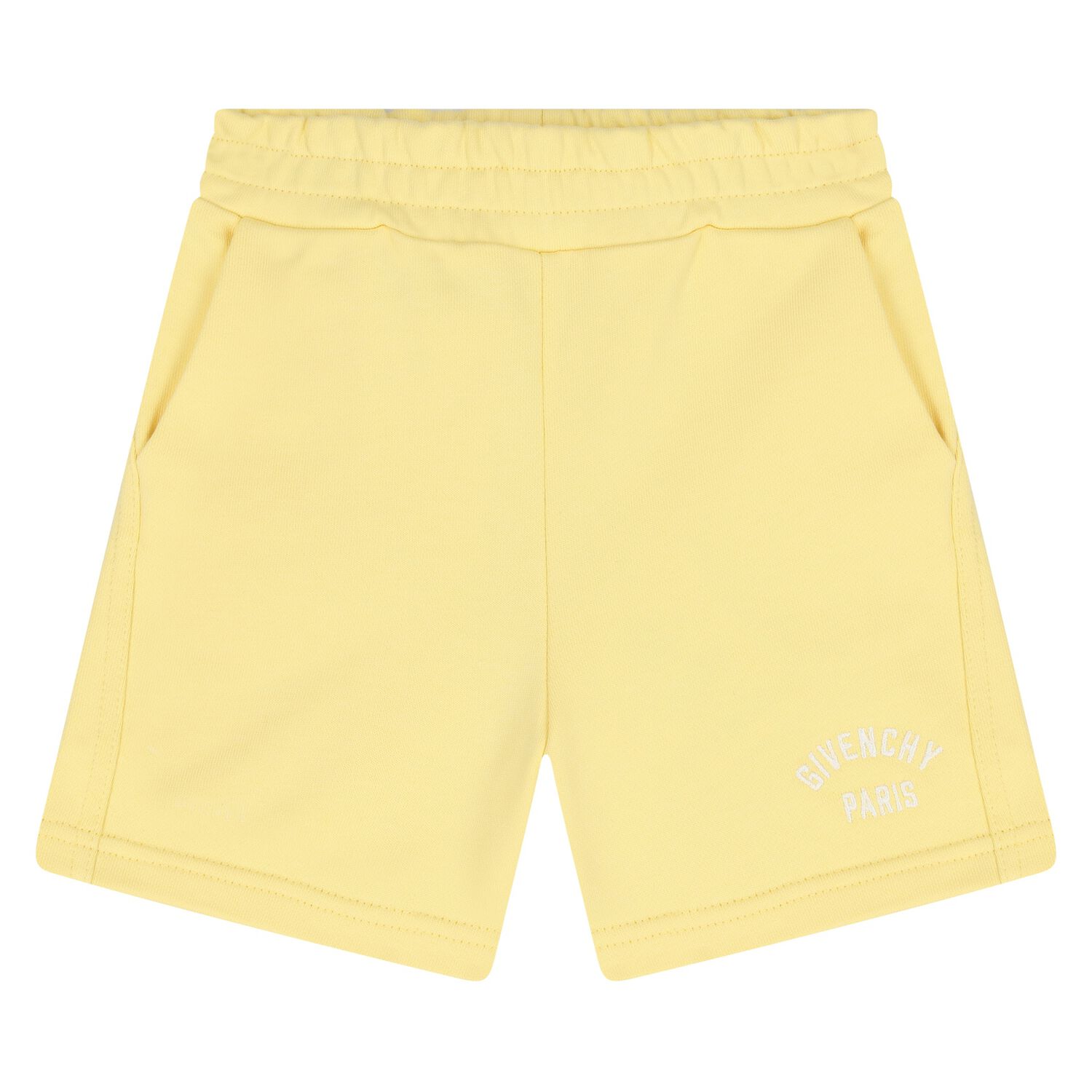 Younger Boys Yellow Logo Shorts, 1, hi-res