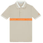Boys Beige Logo Polo Shirt, 1, hi-res