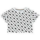 تيشيرت بنات بالشعار باللون الابيض, 1, hi-res