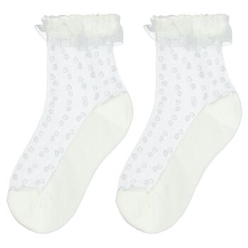 Baby Girls Ivory Ruffled Socks