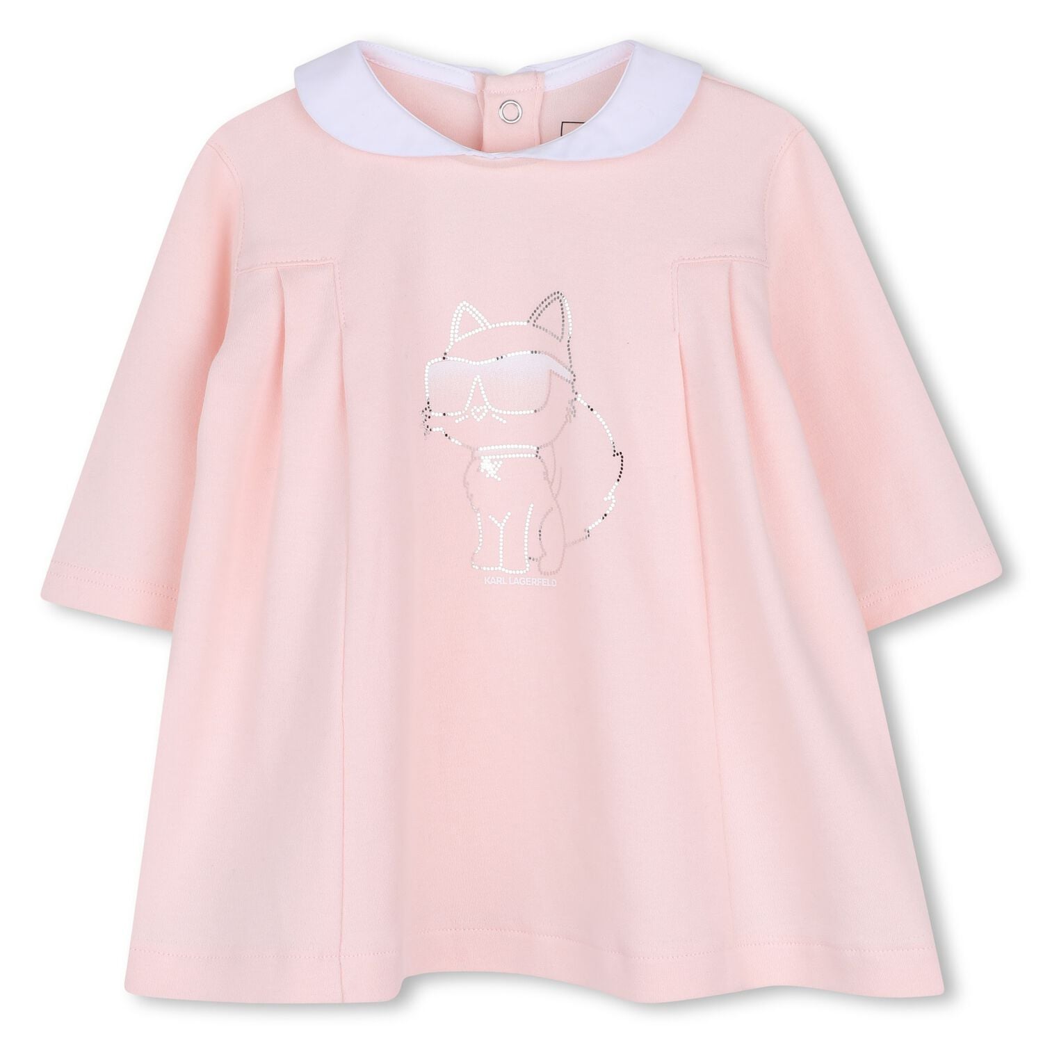 Younger Girls Pink Choupette Logo Dress, 1, hi-res