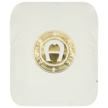 Ivory & Gold Logo Blanket