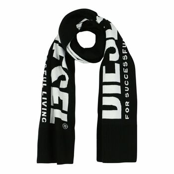 Boys Black & White Logo Scarf