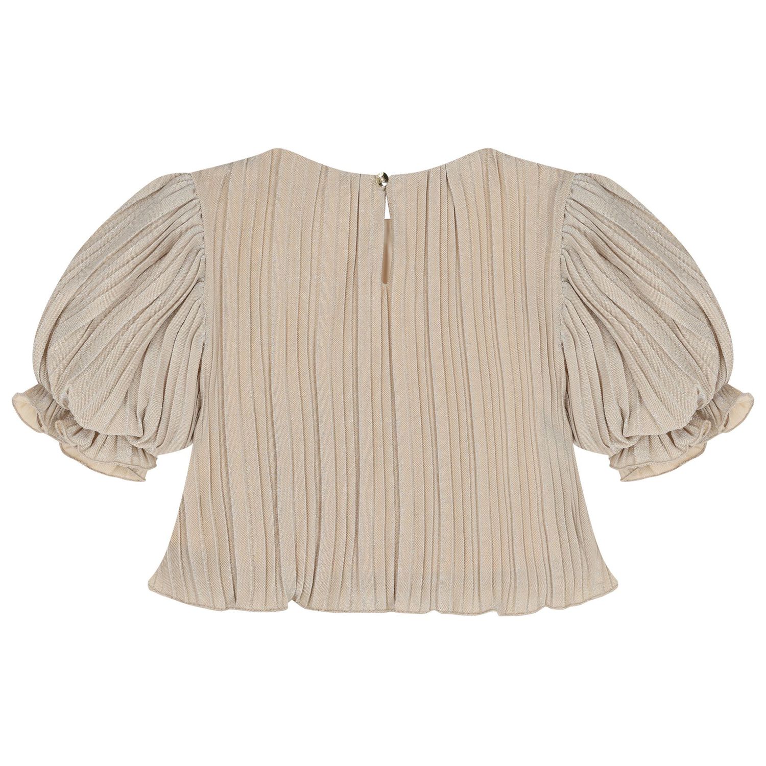 طقم بنطلون للبنات باللون البيج والفضي , 1, hi-res