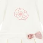 فستان بنات بطبعة الزهور باللون العاجي, 1, hi-res