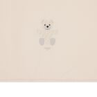 Beige Teddy Bear Logo Baby Blanket, 1, hi-res