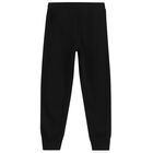 بنطلون رياضي بالشعار باللون الأسود للبنات, 1, hi-res