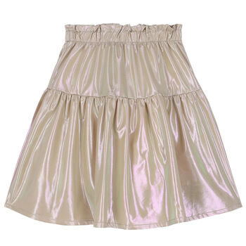 Girls Gold Logo Skirt