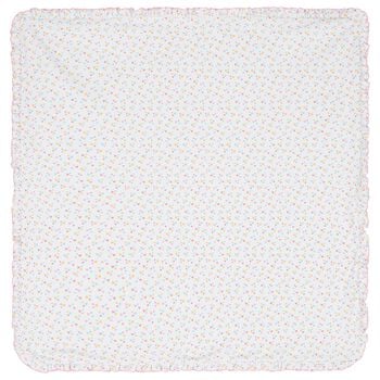 Baby Girls White & Pink Heart Blanket