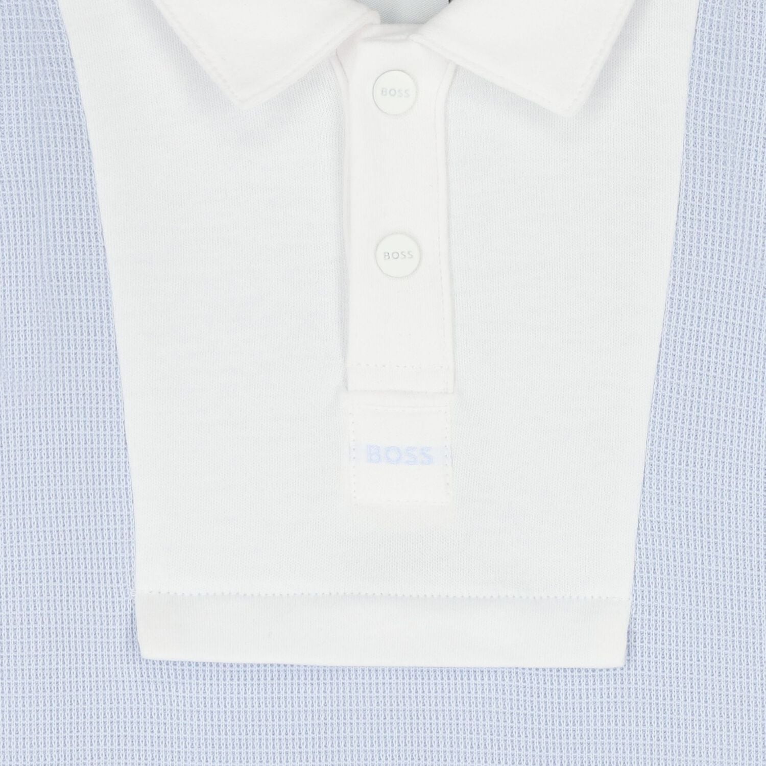 Baby Boys Blue & White Polo Babygrow, 1, hi-res