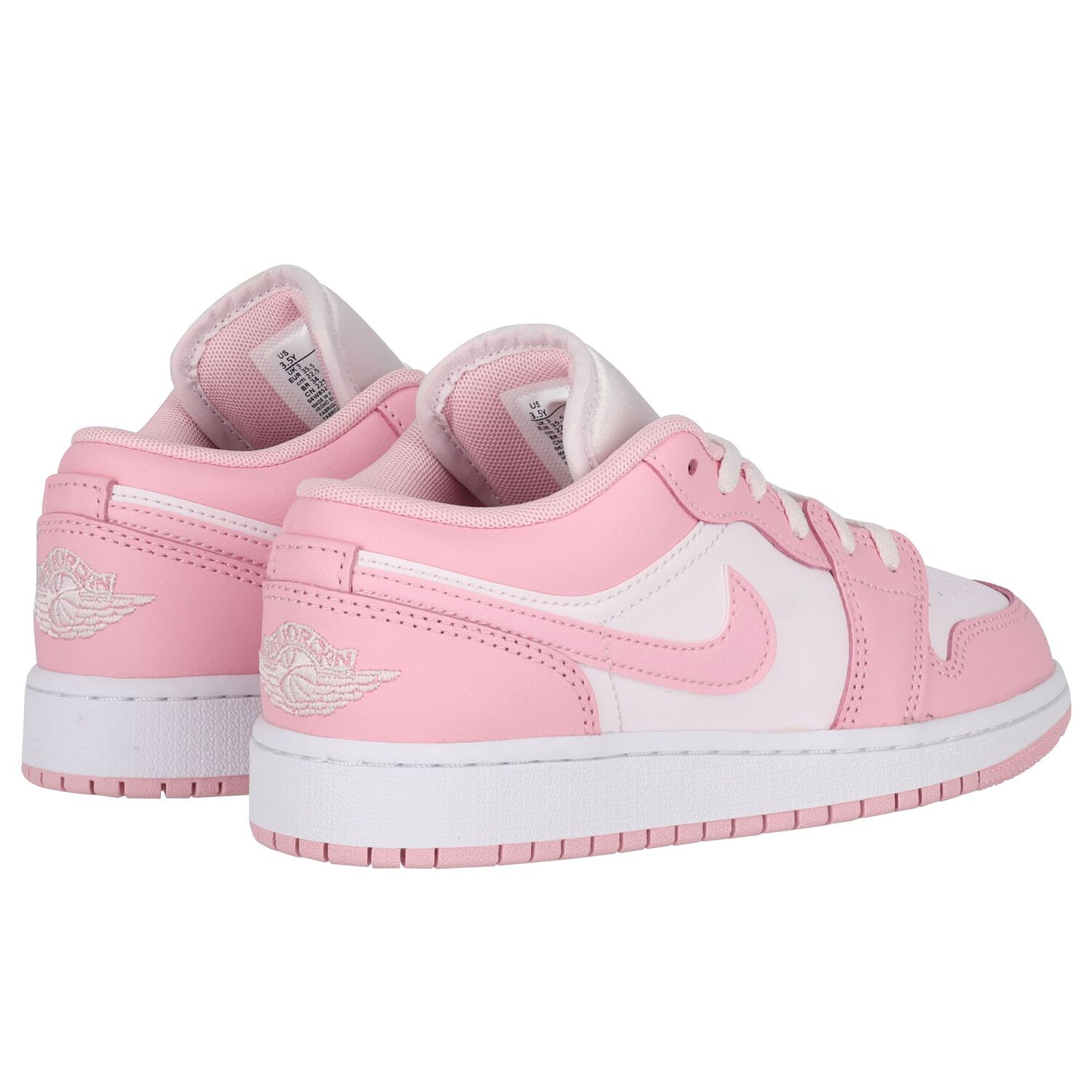 Girls White & Pink Air Jordan 1 Low Trainers, 9, hi-res