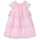 Girls Pink Tulle Dress, 1, hi-res