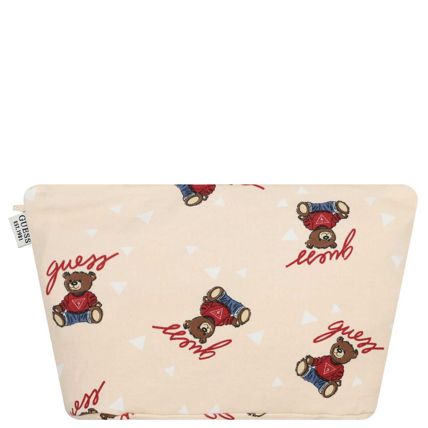 Beige & White Teddy Bear Logo Baby Bodysuit Set, 4, hi-res