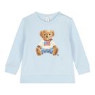 Baby Boys Blue Polo Bear Tracksuit, 1, hi-res
