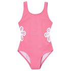 Girls Pink Flower Swimsuit, 1, hi-res