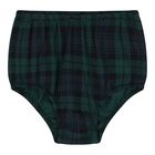 Baby Girls Green & Black Tartan Dress Set, 1, hi-res