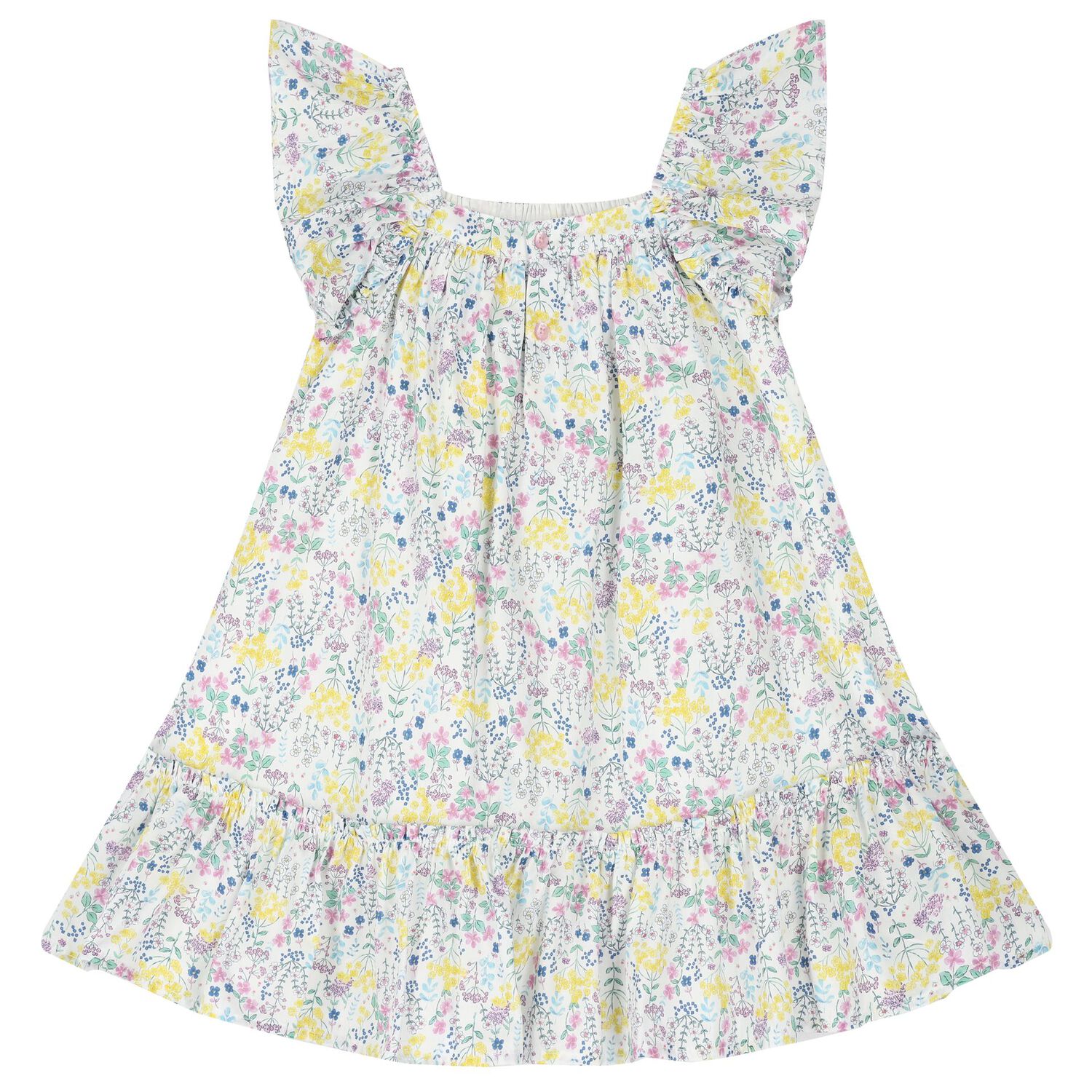 Girls Ivory Floral Dress, 1, hi-res image number null
