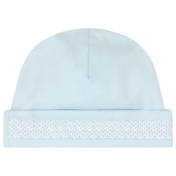 Baby Boys Blue Smocked Hat
