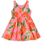 Girls Pink & Orange Floral Dress, 1, hi-res