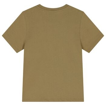 Boys Beige Logo T-Shirt