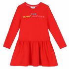 Girls Red Logo Dress, 1, hi-res