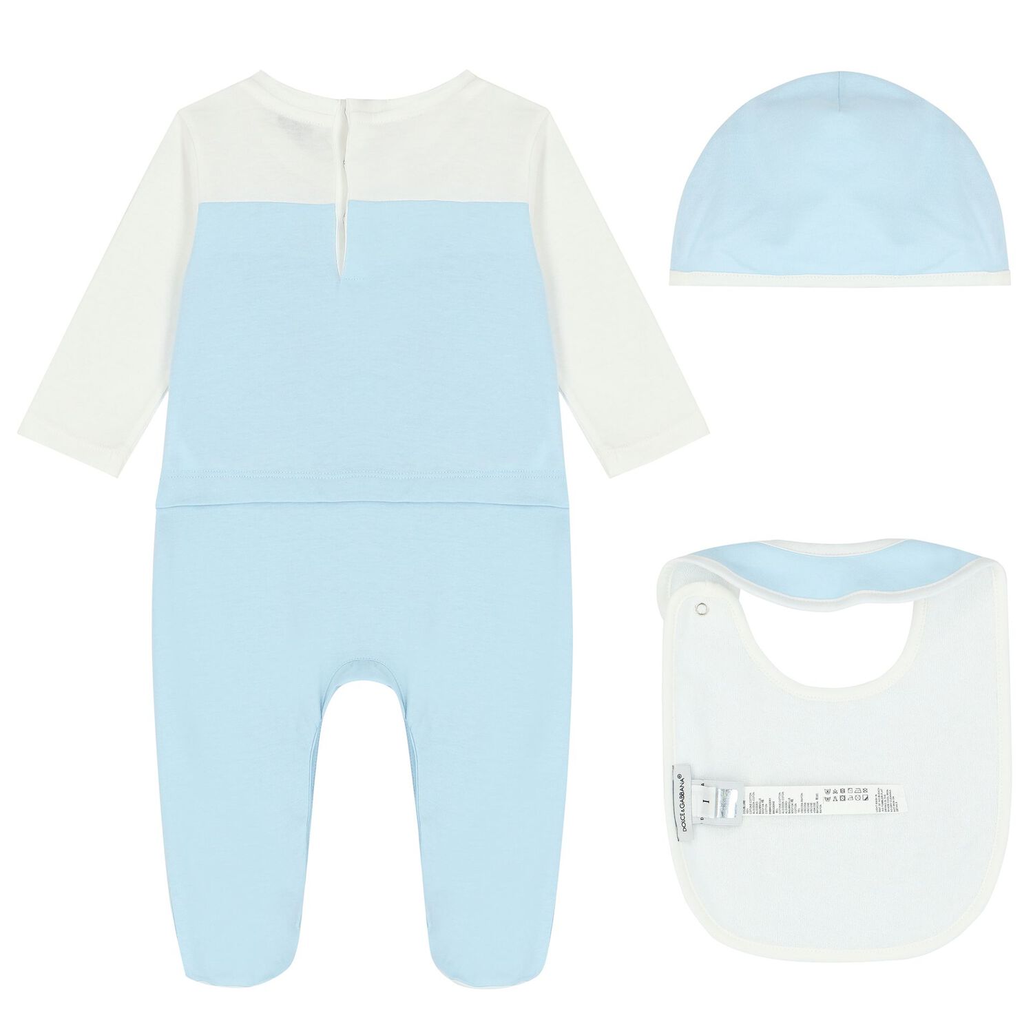 Baby Boys Blue & White Logo Babygrow Gift Set, 1, hi-res image number null