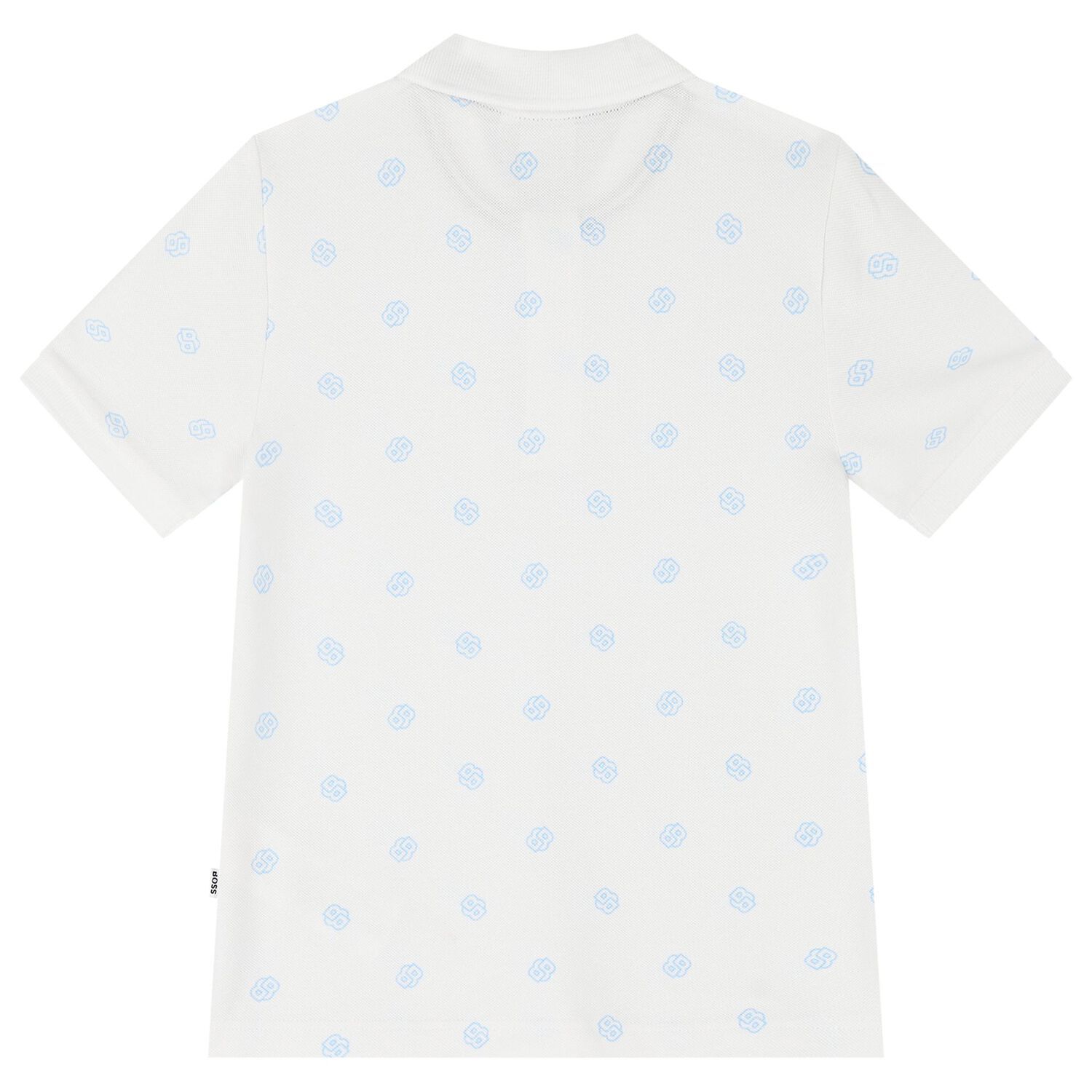 Boys White Logo Polo Shirt, 1, hi-res