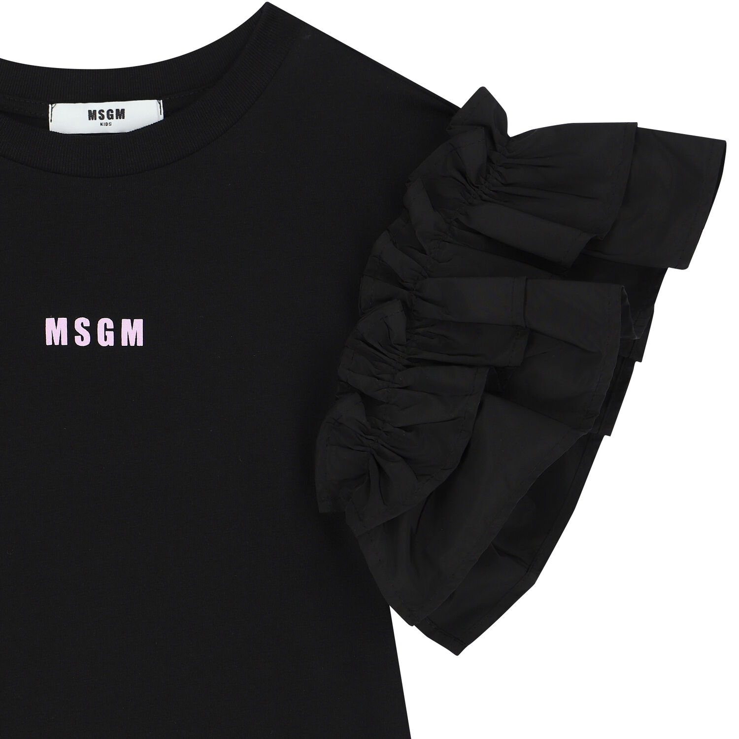 فستان بالشعار باللون الأسود, 1, hi-res