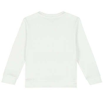 Younger Girls White Logo Sweatshirt