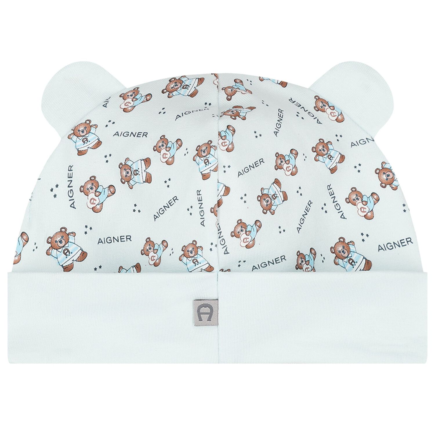 Baby Boys Blue Teddy Bear Logo Hat, 2, hi-res image number null