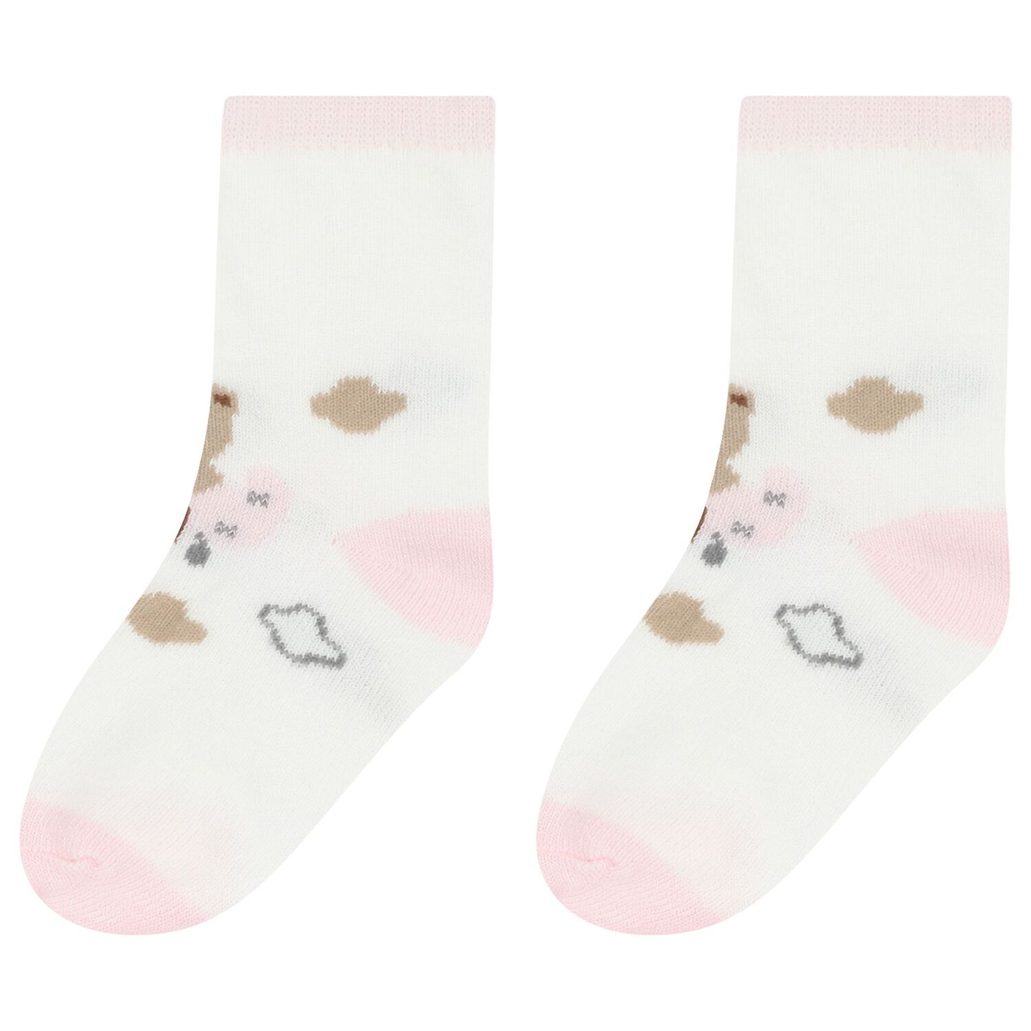 Baby Girls Pink & White Socks ( 4-Pack ), 4, hi-res