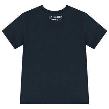 Boys Navy Blue Logo T-Shirt