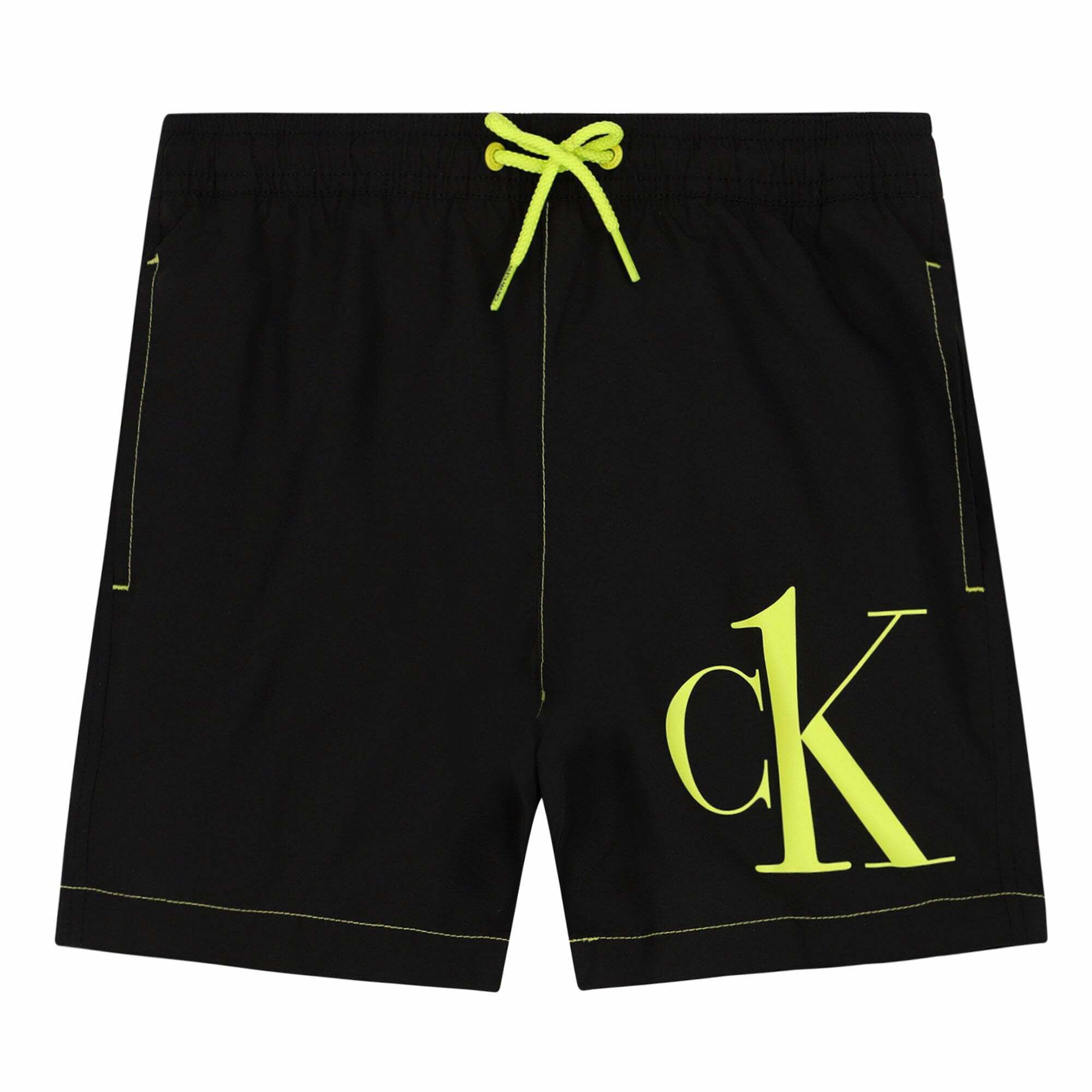 Calvin Klein Boys Black Logo Swim Shorts Junior Couture UAE
