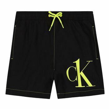 Boys Black Logo Swim Shorts