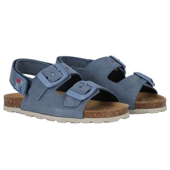 Baby Boys Blue Leather Sandal